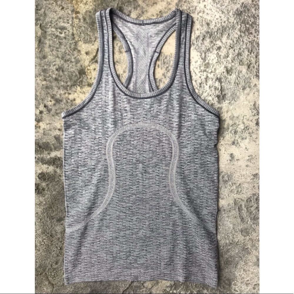 lululemon athletica Gray Seam-Detail Racerback Tank